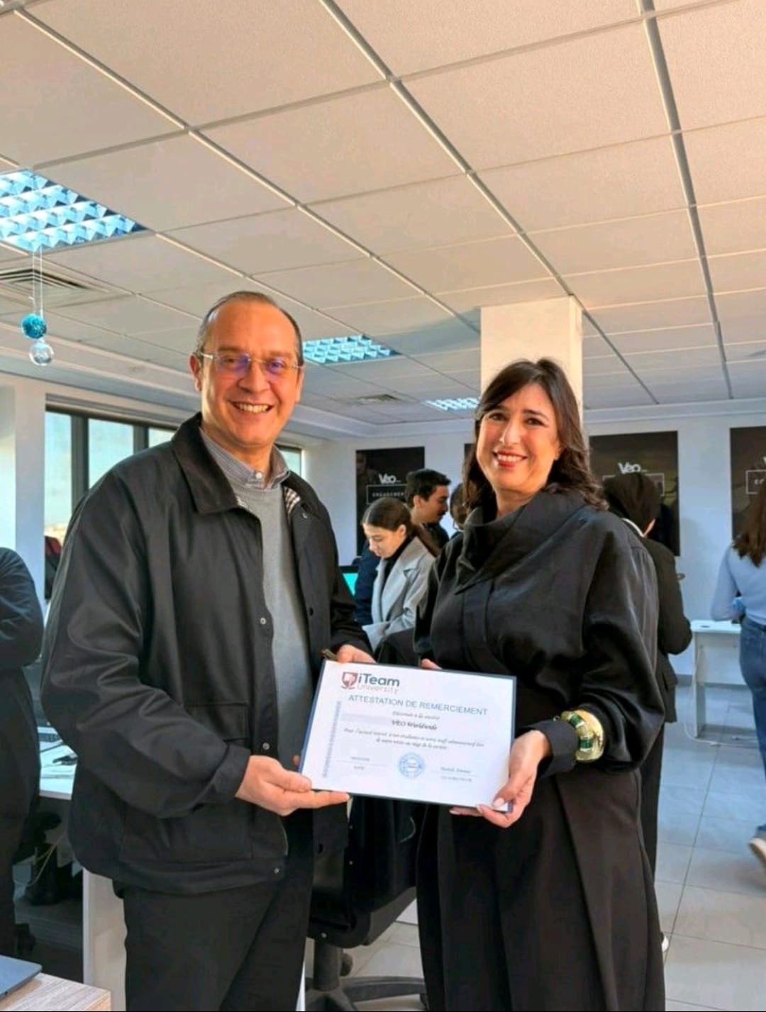 Moment fort de la visite chez VEO Worldwide Services